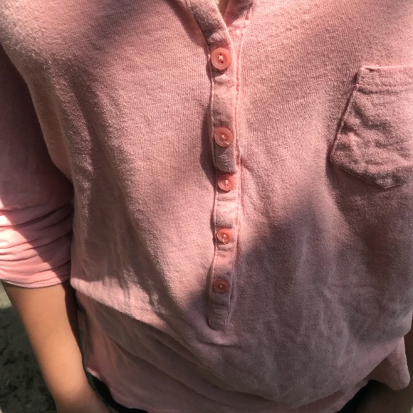 ▙ check and stripe pink button top ▞ - Picture 4 of 5